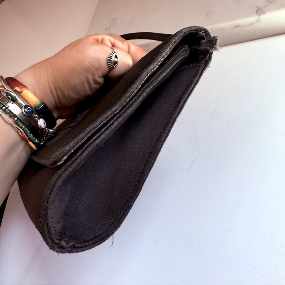 Vintage Givenchy Calfskin Satin Emblem Crossbody Black - Picture 15 of 16